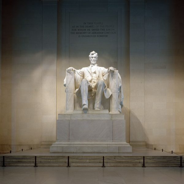 Lincoln Memorial statue by Daniel Chester French